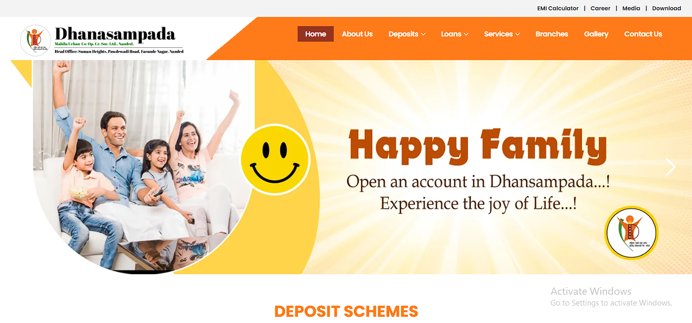 Dhansampada Mahila Urban Co-Op, Cr. So Ltd Website , Software and Mobile App